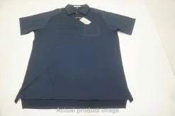 NEW Peter Millar Golf Forge Performance Jersey Polo Mens Medium Navy 719B 989140