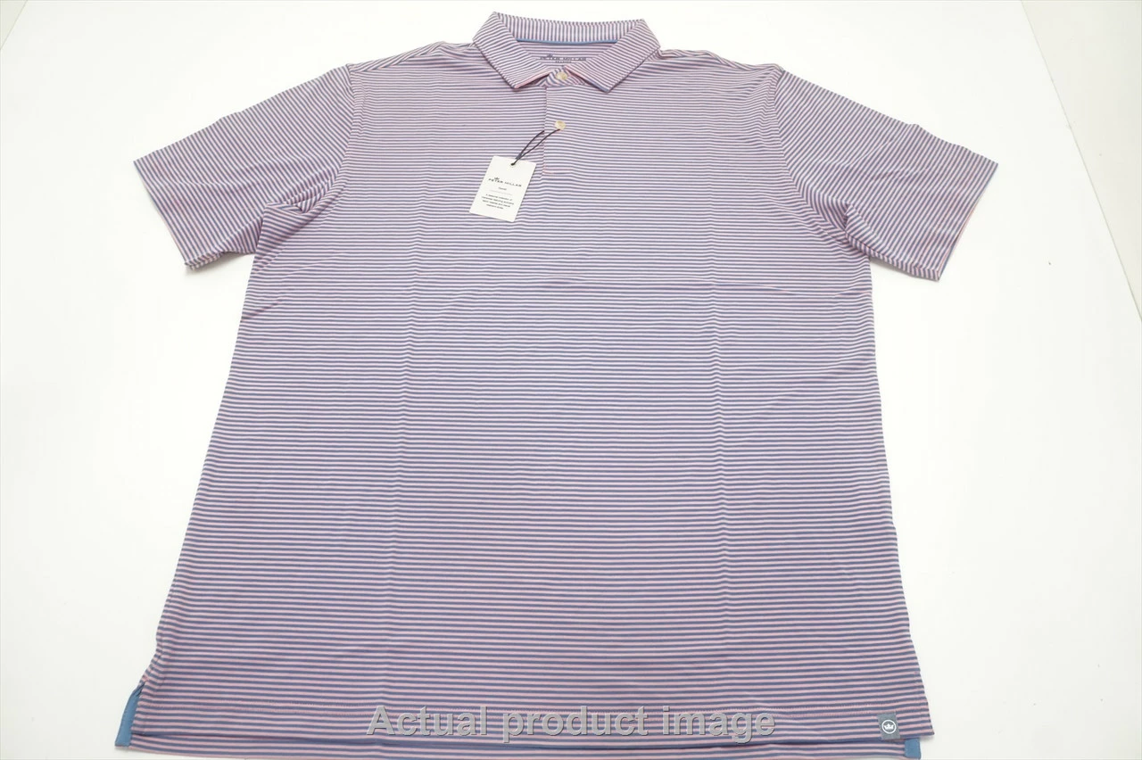 Peter Millar Drirelease Gaffer's Stripe Polo Mens Medium Coral Reef 724A 993754 3 Peter Millar Drirelease Gaffer's Stripe Polo Mens Medium Coral Reef 724A 993754