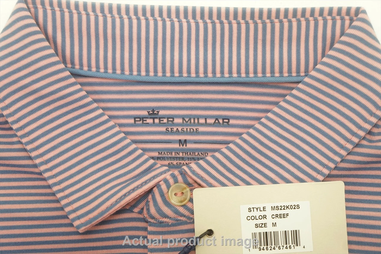 Peter Millar Drirelease Gaffer's Stripe Polo Mens Medium Coral Reef 724A 993754 4 Peter Millar Drirelease Gaffer's Stripe Polo Mens Medium Coral Reef 724A 993754 - Image 2