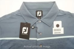 FootJoy PootJoy Spacedye Block Lisle Self Collar Polo Mens Large Bluestone 725C 00994384 -Clothing Tops Sales Store 00994384 5 21457.1663820358