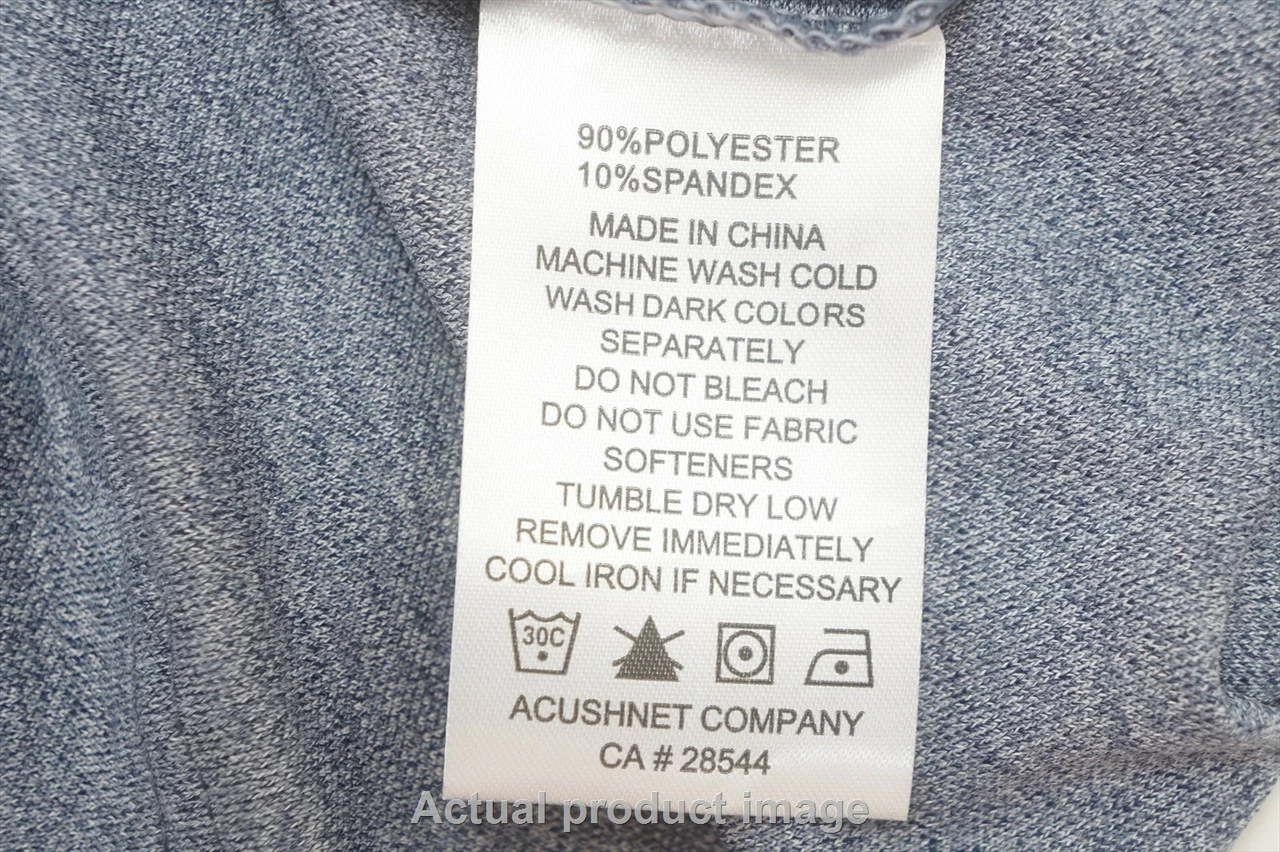 FootJoy Heather Stretch Pique Solid Polo Mens Large Navy Heather 725C 00994643 6 FootJoy Heather Stretch Pique Solid Polo Mens Large Navy Heather 725C 00994643 - Image 4