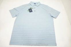 New FootJoy 1857 Athletic Fit Polo Mens Large Blue Haze/Lime 729B 996660