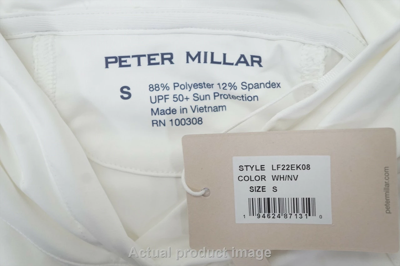 Peter Millar Lightweight Hoodie Pullover Womens Small White/Navy 737B 1000012 4 Peter Millar Lightweight Hoodie Pullover Womens Small White/Navy 737B 1000012 - Image 2