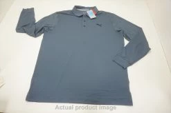 Puma Cloudspun Long Sleeve Polo Mens Medium Evening Sky/Navy Blazer 739A 1001721