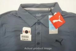 Puma Cloudspun Long Sleeve Polo Mens Medium Evening Sky/Navy Blazer 739A 1001721 -Clothing Tops Sales Store 01001721 5 94885.1663820981