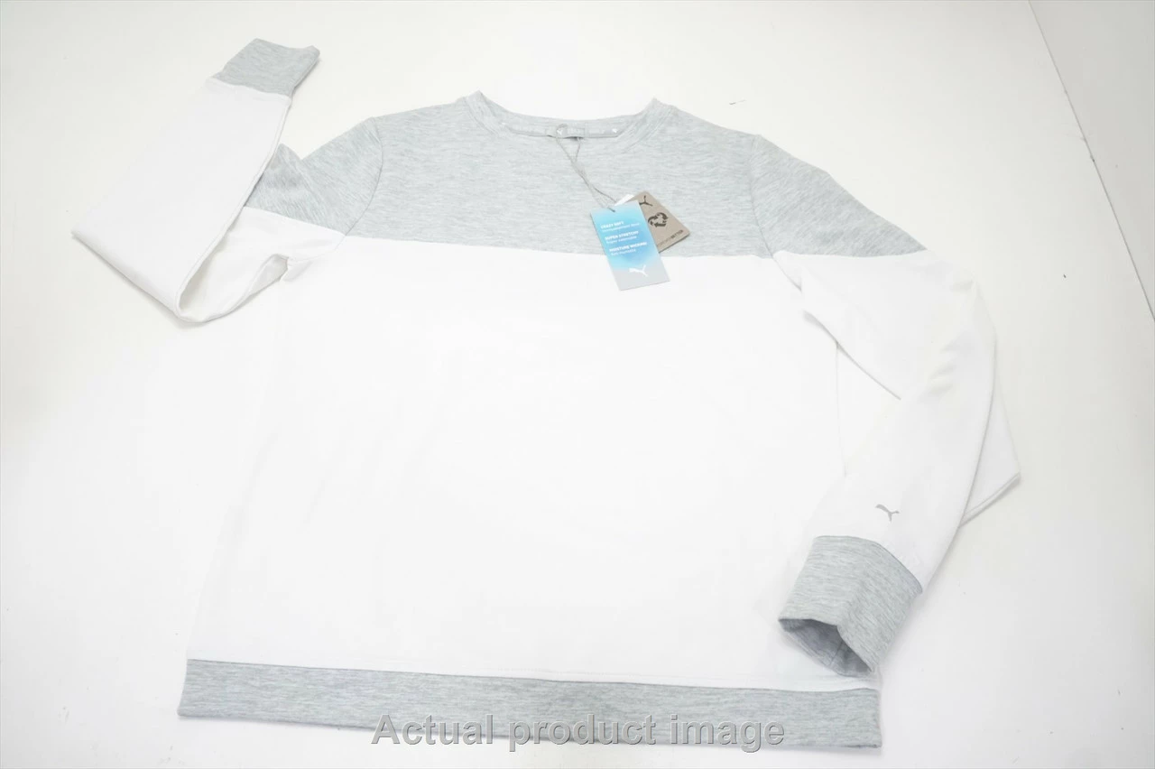 Puma Cloudspun Bloom Crewneck Pullover Womens Small White 739C 1002540 3 Puma Cloudspun Bloom Crewneck Pullover Womens Small White 739C 1002540