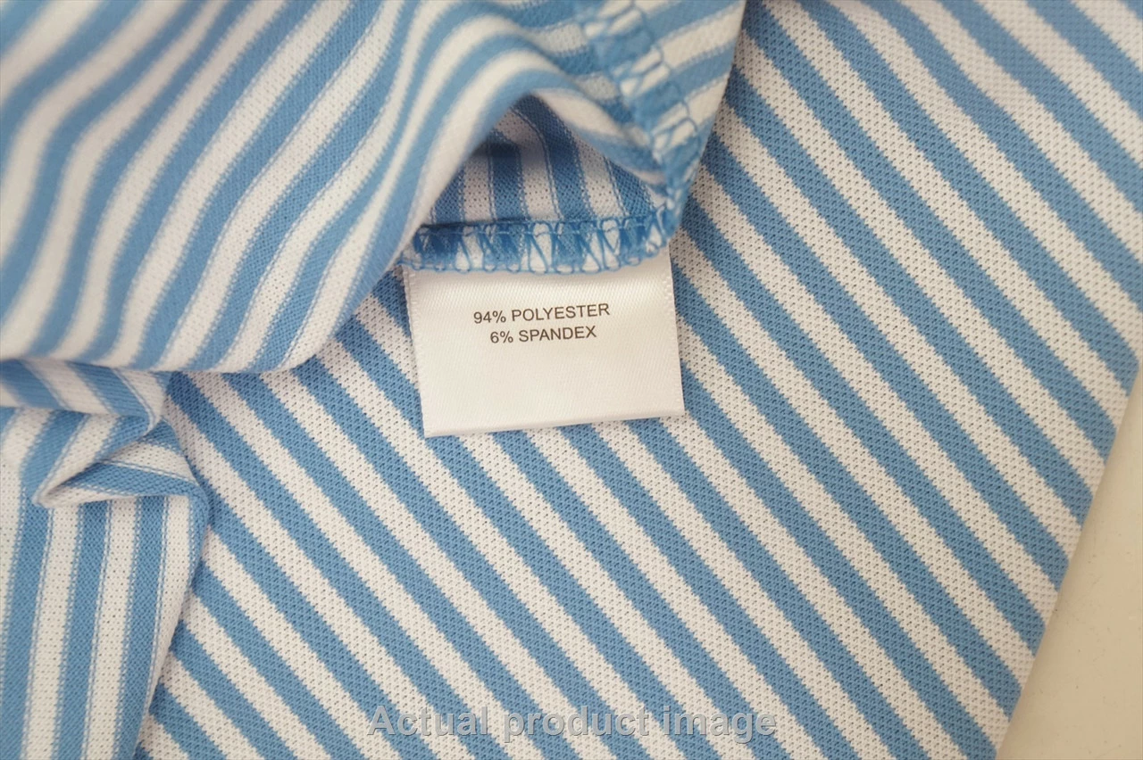 Peter Millar Mood Performance Mesh Polo Mens Medium Baltic/White 743B 1007140 6 Peter Millar Mood Performance Mesh Polo Mens Medium Baltic/White 743B 1007140 - Image 4