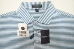 Peter Millar Mood Performance Mesh Polo Mens Medium Baltic/White 743B 1007140 11 Peter Millar Mood Performance Mesh Polo Mens Medium Baltic/White 743B 1007140 -Clothing Tops Sales Store 01007140 5 00503.1663821456