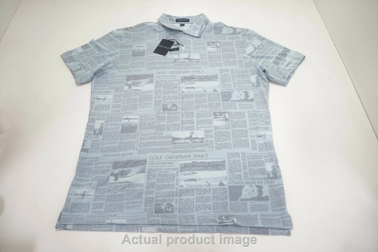 Peter Millar Ace Cotton-Blend Pique Polo Mens Medium BALTIC BLUE 747B 01008283 3 Peter Millar Ace Cotton-Blend Pique Polo Mens Medium BALTIC BLUE 747B 01008283