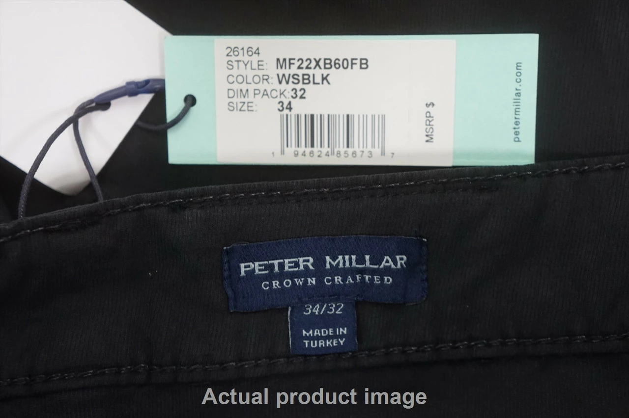 NEW Peter Millar Golf Performance Pants Mens Size 34 32 WSBLK 748A 01008306 4 NEW Peter Millar Golf Performance Pants Mens Size 34 32 WSBLK 748A 01008306 - Image 2