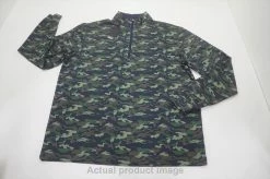 NEW Straight Down Quarter-Zip Pullover Mens Size Medium Camo Indigo 751A 1009436