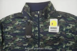 NEW Straight Down Quarter-Zip Pullover Mens Size Medium Camo Indigo 751A 1009436 -Clothing Tops Sales Store 01009436 5 70248.1663822266