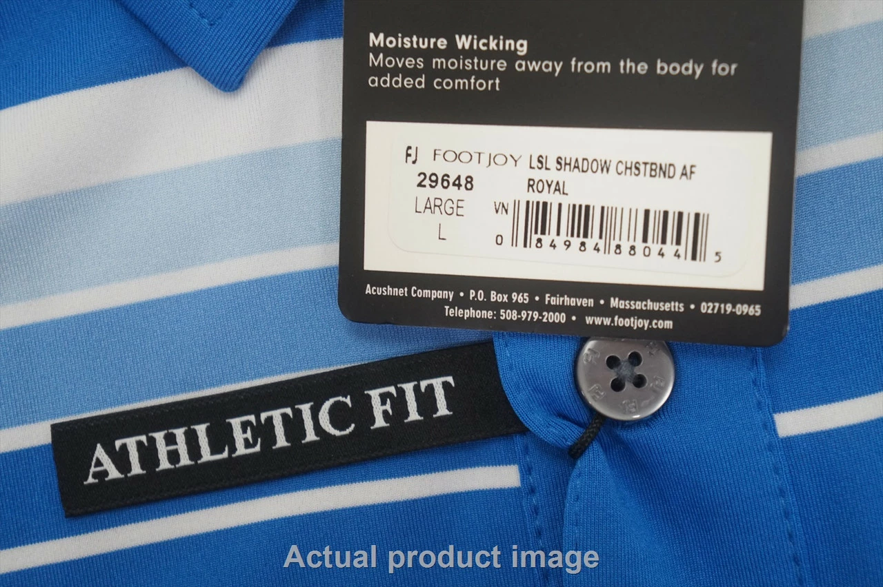 FootJoy Golf Shadow CHSTBND Polo Mens Size Large Royal Regular 753A 01012454 4 FootJoy Golf Shadow CHSTBND Polo Mens Size Large Royal Regular 753A 01012454 - Image 2