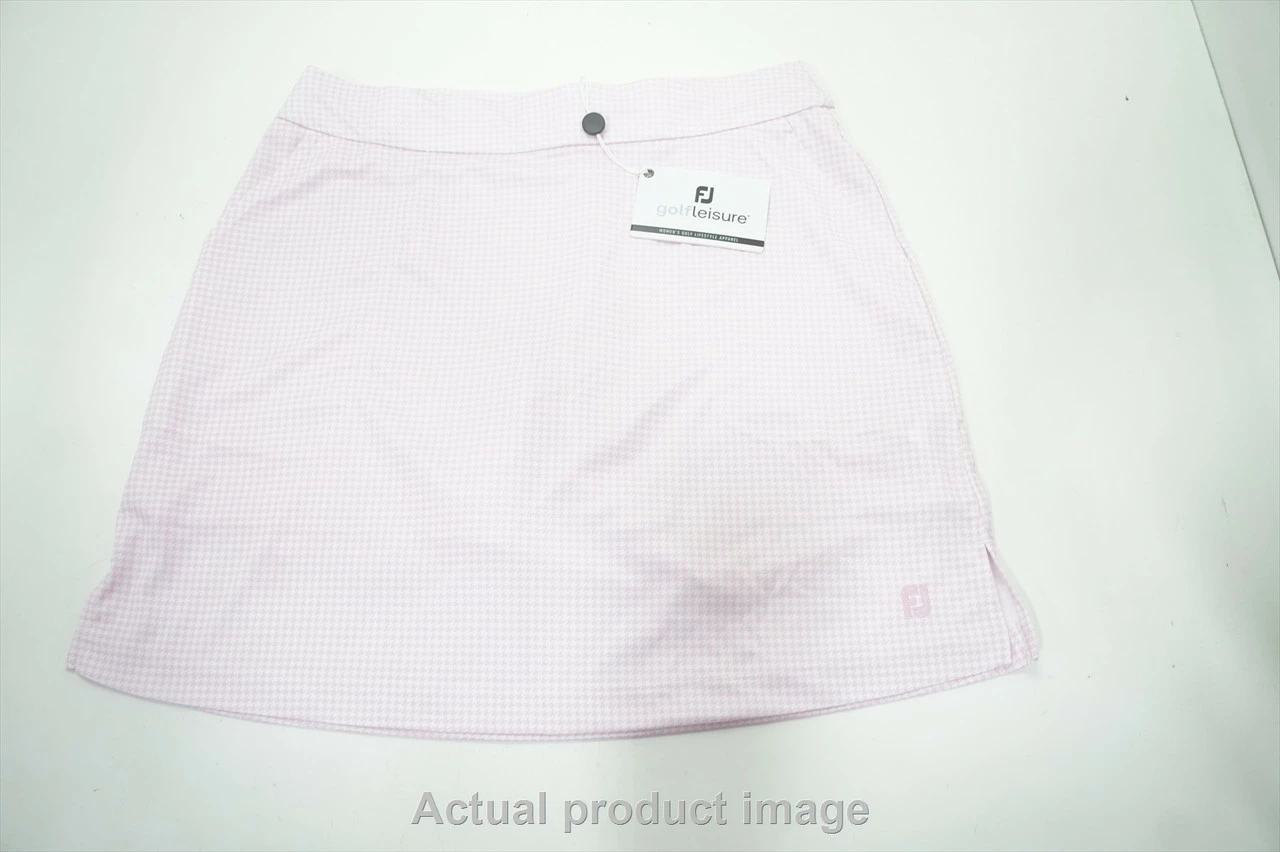 NEW FootJoy Golf Knit Skort Womens Size Medium Pink Houndstooth 755A 01013848 3 NEW FootJoy Golf Knit Skort Womens Size Medium Pink Houndstooth 755A 01013848