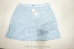 NEW FootJoy Golf Knit Skort Womens Size Medium Blue Houndstooth 755A 01013849