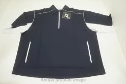 New FootJoy Golf Hydrolite Rain Shirt Zip Pullover Mens Size XXL Navy/White 780A