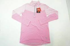 New Puma Evoknit Jacket Womens Small Pale Pink Heather #577939 03 1/4 Zip 274B