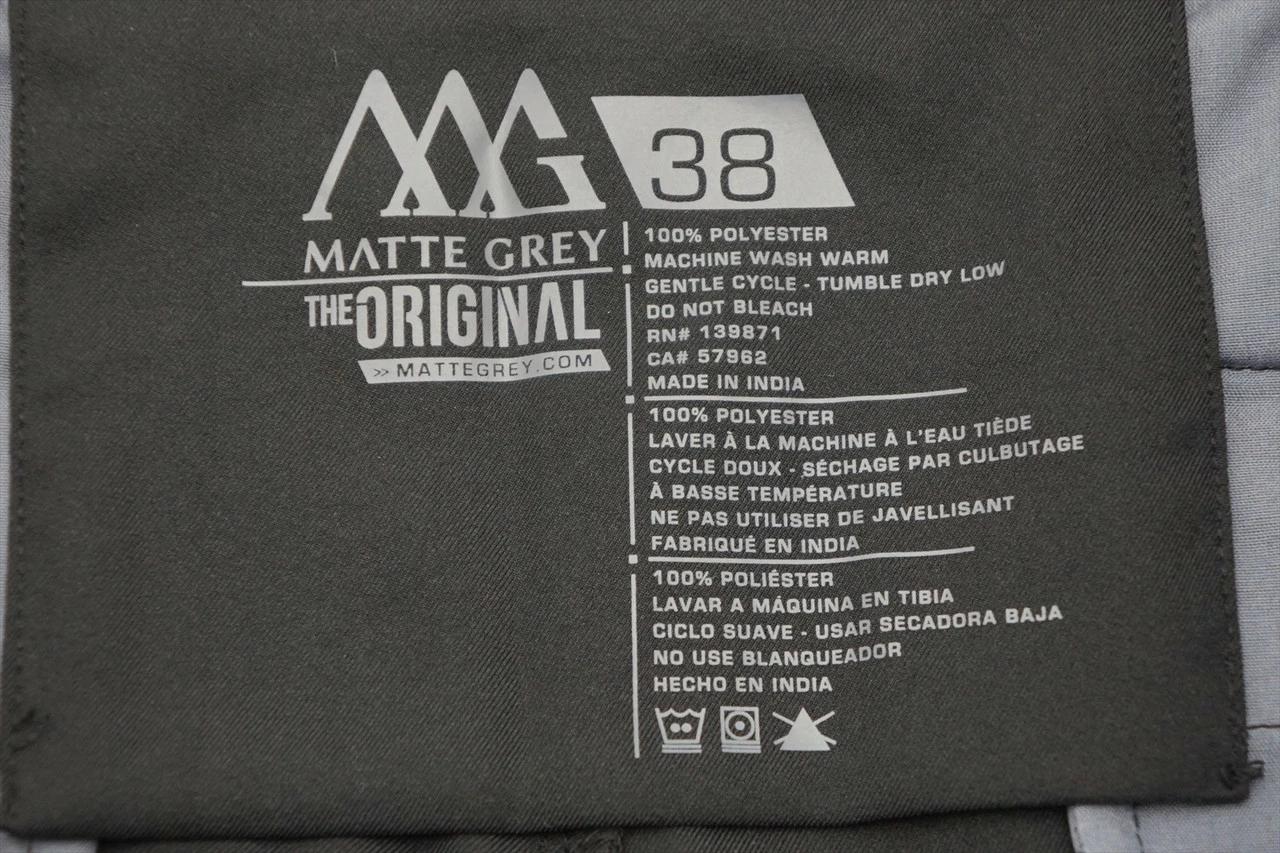 New Matte Grey Golf Pants Mens Size 38 Black 233b Clothing Apparel 6 New Matte Grey Golf Pants Mens Size 38 Black 233b Clothing Apparel - Image 4