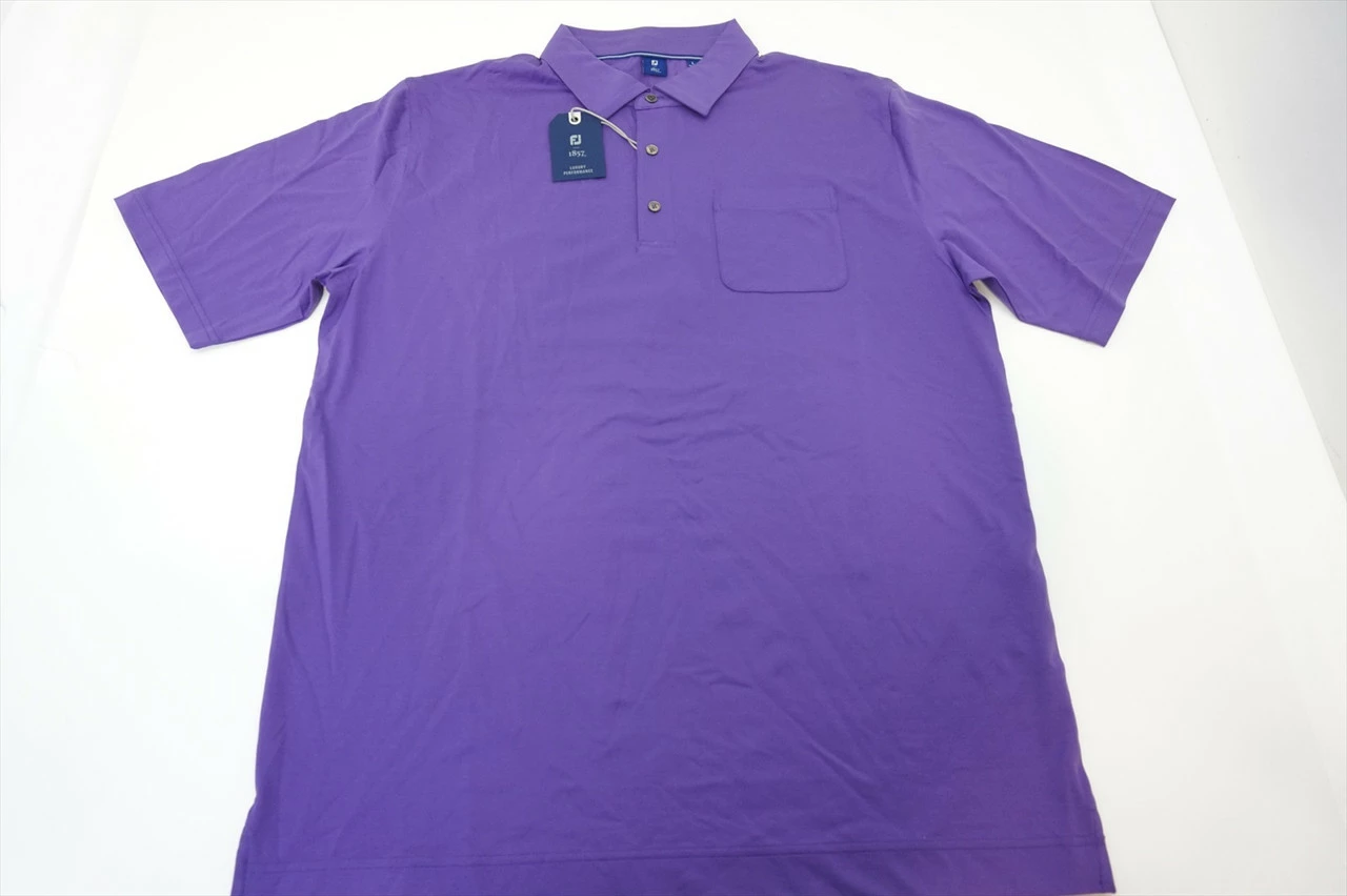 New FootJoy Golf Knit Shirt With Pocket Polo Large Iris 382B 817743 3 New FootJoy Golf Knit Shirt With Pocket Polo Large Iris 382B 817743