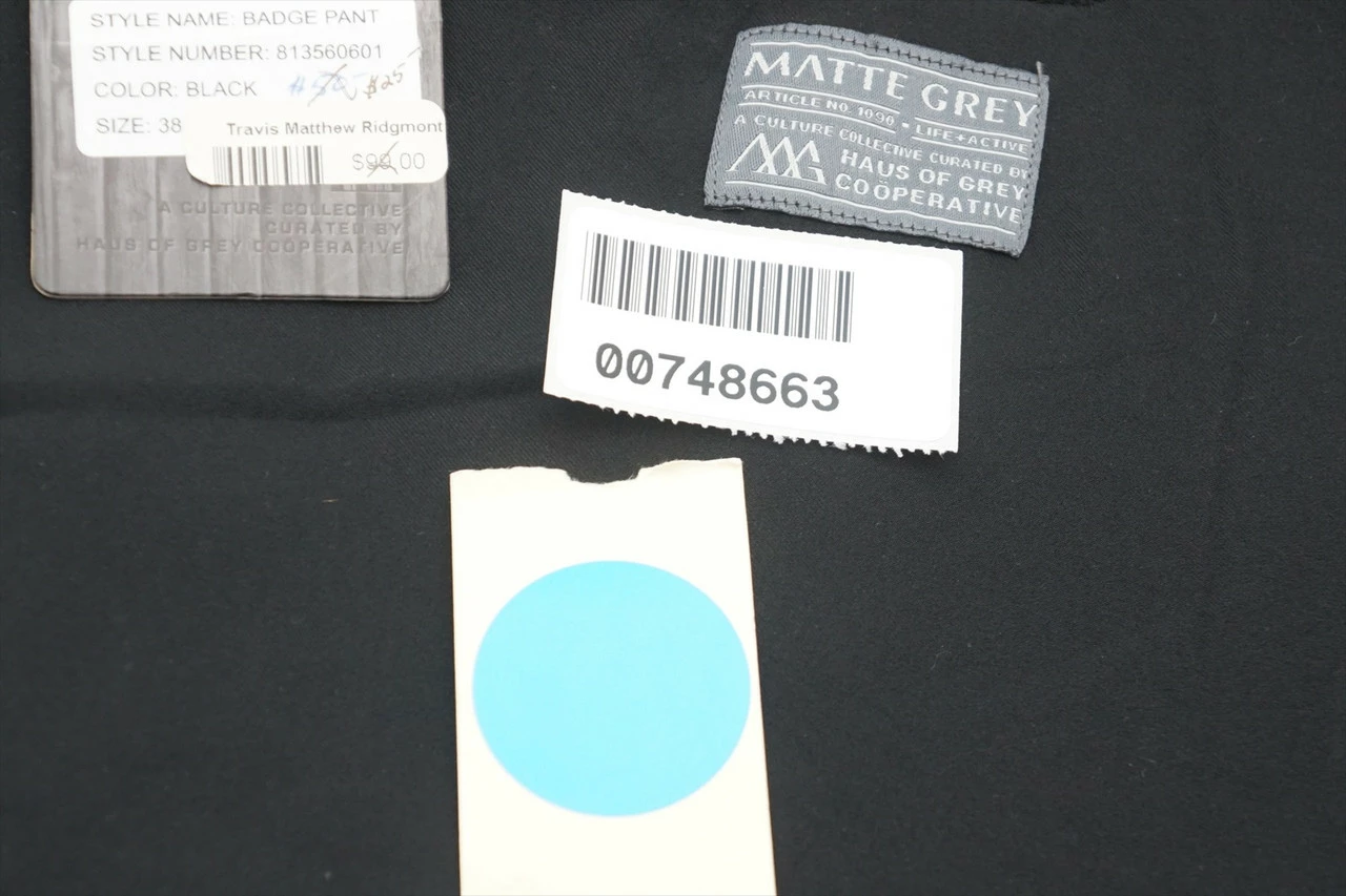 New Matte Grey Golf Pants Mens Size 38 Black 233b Clothing Apparel 7 New Matte Grey Golf Pants Mens Size 38 Black 233b Clothing Apparel - Image 5