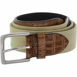 Greg Norman Embroidered Flag On The Green Web Accessories Belts Golf Apparel